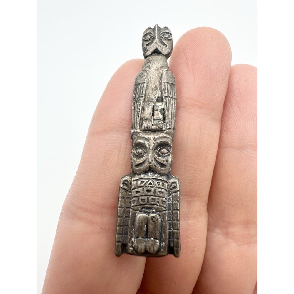 Vintage Totem Pole Pin Brooch Navajo Native Southwestern